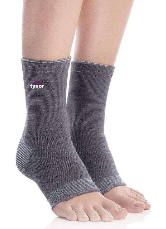 Tynor Anklet Comfeel, Grey, Medium, Pack of 2