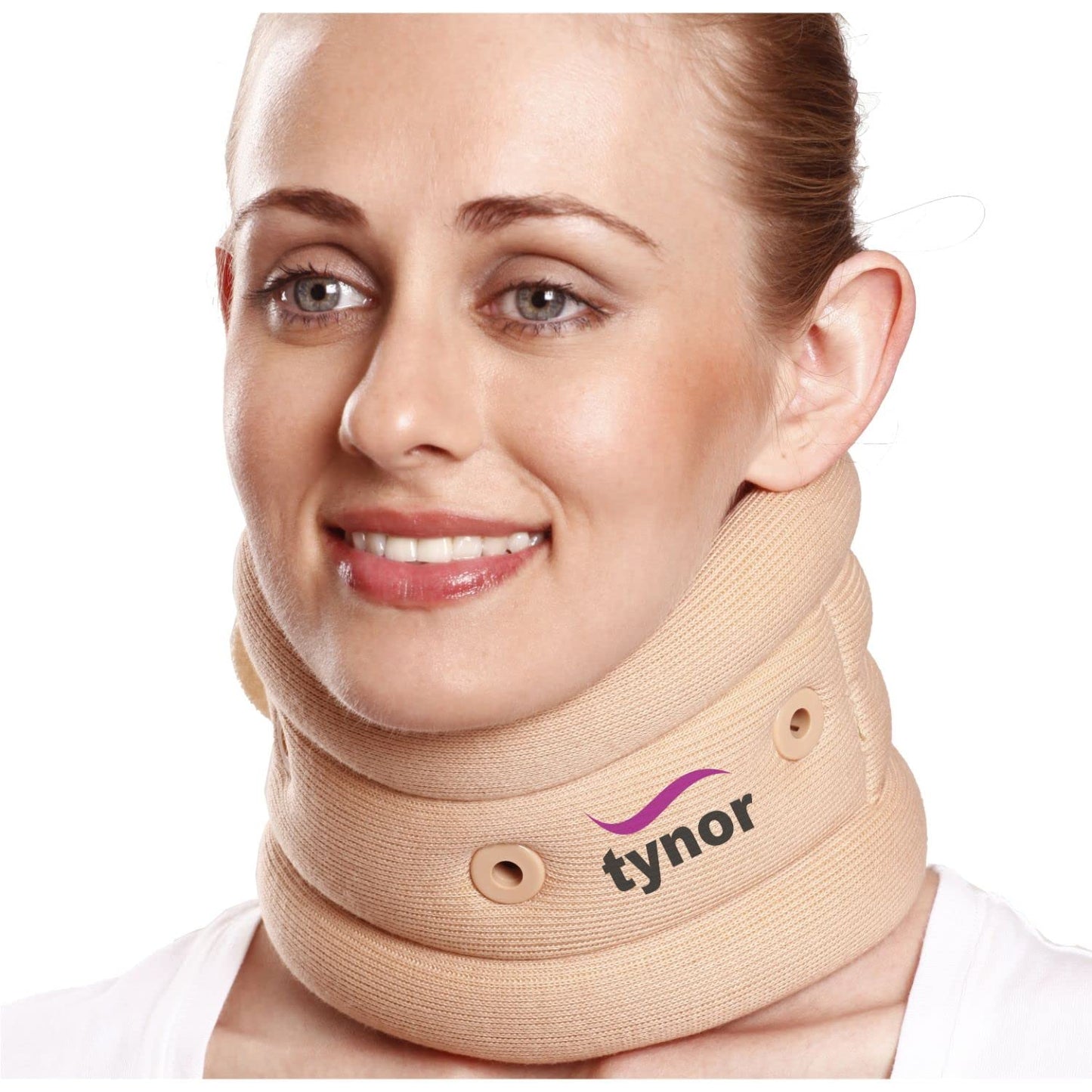 TYNOR Cervical Collar Soft with Support, Beige, Medium, 1 Unit