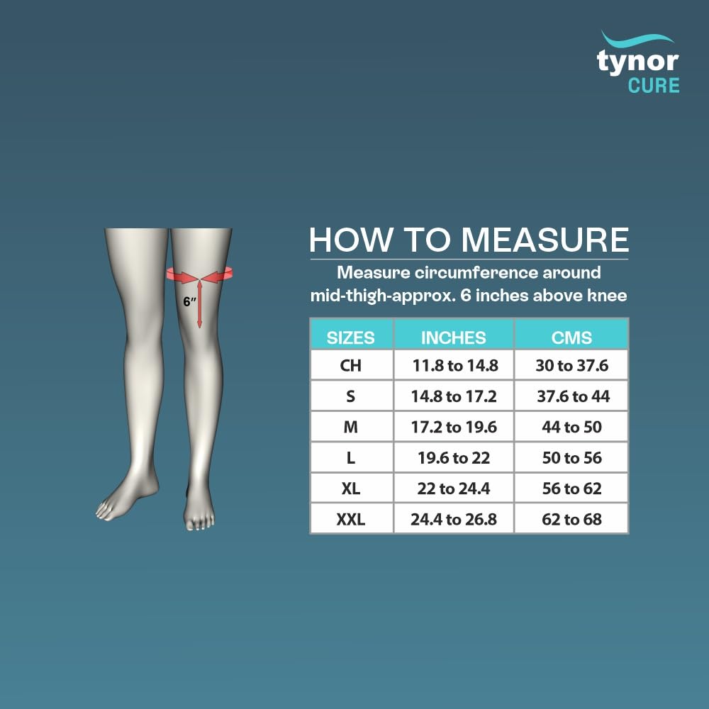 Tynor Knee Immobiliser 14"/36cm, for Support & Protection | Provides Support for Knee Injury, Pain Relief