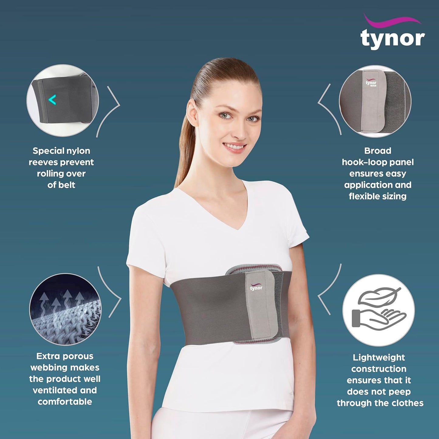 Tynor Rib Belt | Adjustable Support for Rib Fractures & Injuries