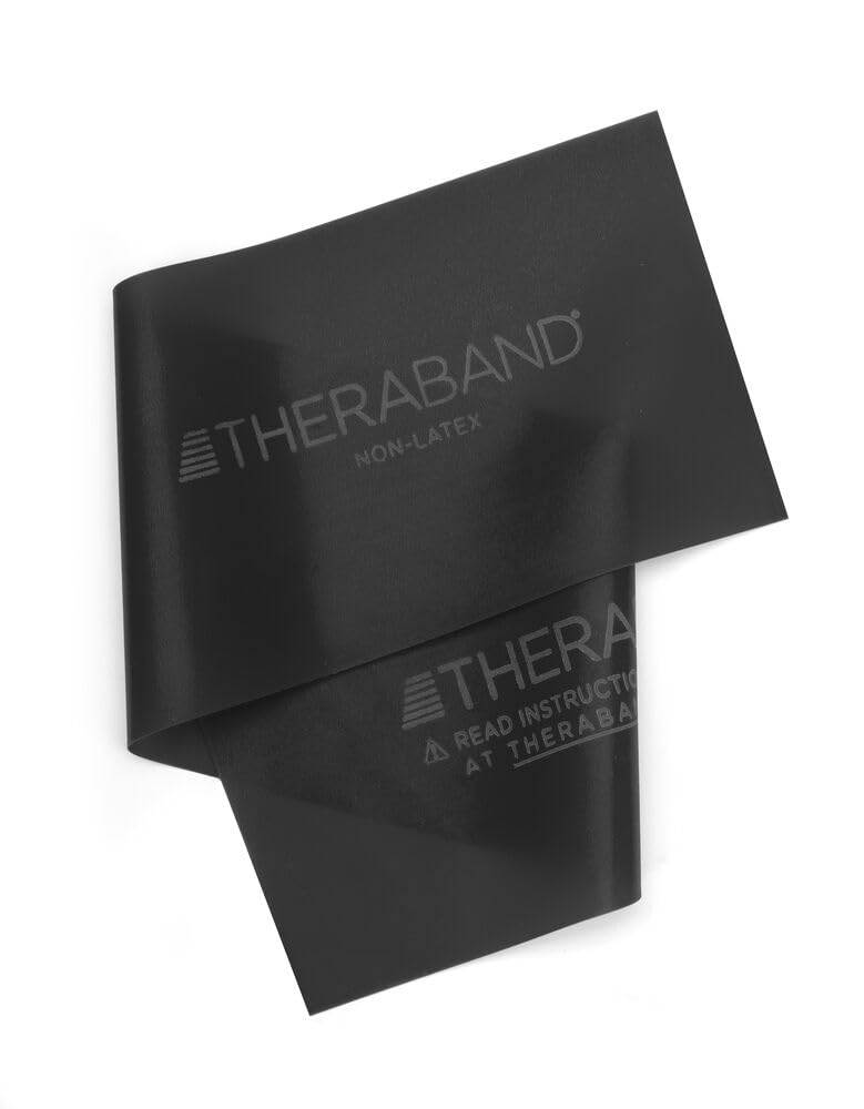 THERABAND NON-LATEX BLK 25YD DISP TPE