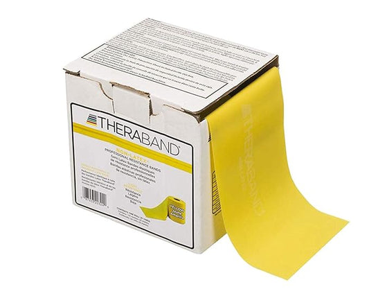 THERABAND NON-LATEX YEL 25YD DISP TPE