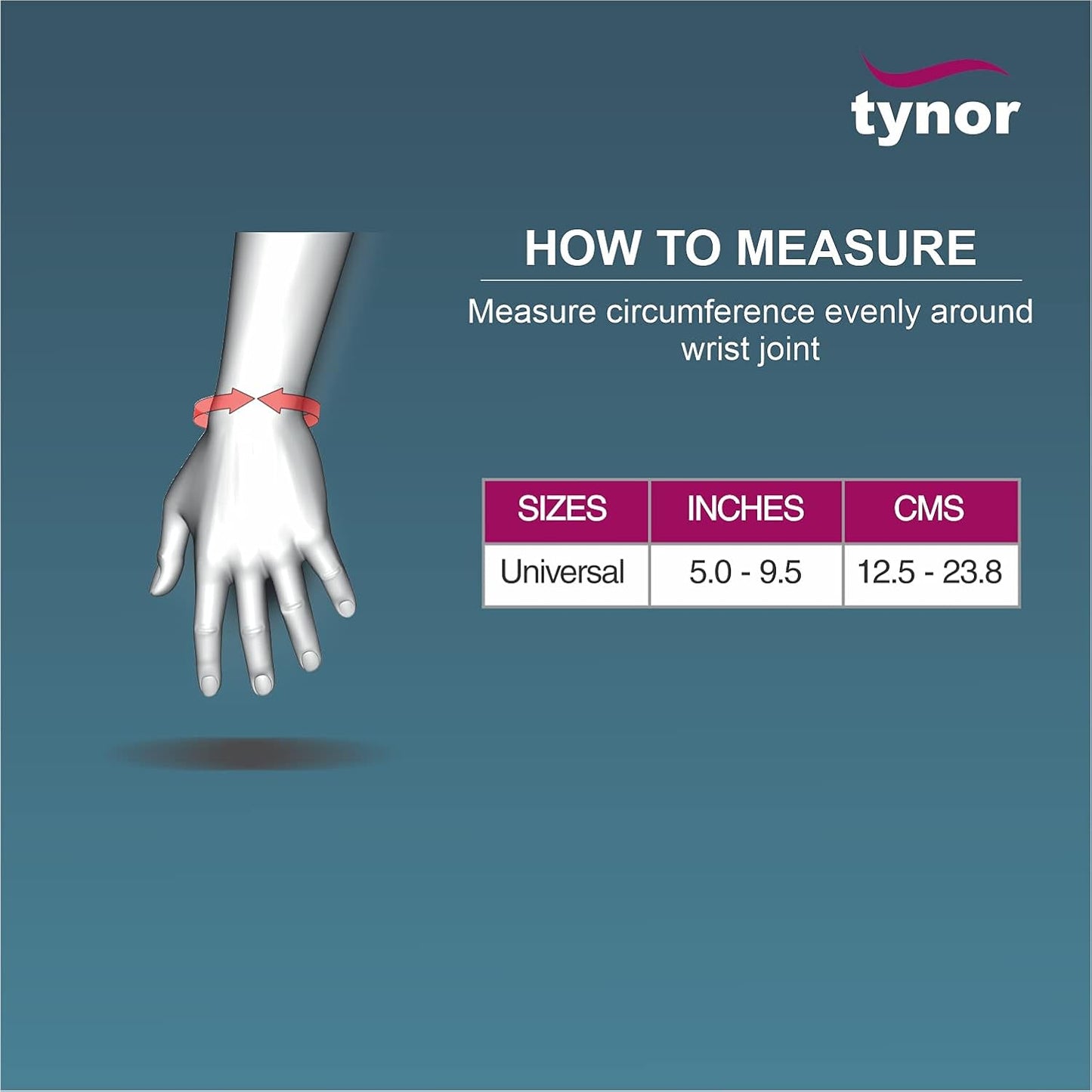 Tynor Wrist Brace with Thumb, Support for Pain Relief & Stabilization